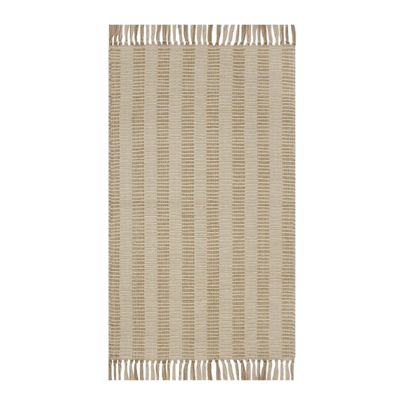 Better Homes & Garden Classic Woven Cotton Neutral, Accent Runner Mat 24X40, Ideal for hallway, bedroom, Kitchen, and Laundry room