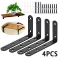 thumbnail image 2 of EIMELI 4Pcs Heavy Duty Cast Iron Wall Mounted L Shaped Angle Shelf Brackets, 2 of 11