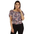 thumbnail image 1 of Moomaya Hauts Imprimés pour Femmes Blouse à Manches Courtes Évasée, 1 of 7