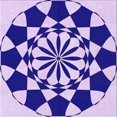 thumbnail image 1 of Ahgly Tapis d'Intérieur Lavable en Machine Carré Transitionnel Fleur Rose, 6 Pieds Carré, 1 of 7