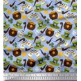 thumbnail image 1 of Soimoi Rayon Fabric Coin Pot & Cups Print Sewing Fabric Yard 42 Inch Wide, 1 of 3