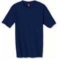 thumbnail image 2 of Hanes TAGLESS Men`s Pocket T-Shirt, S, Navy, 2 of 4