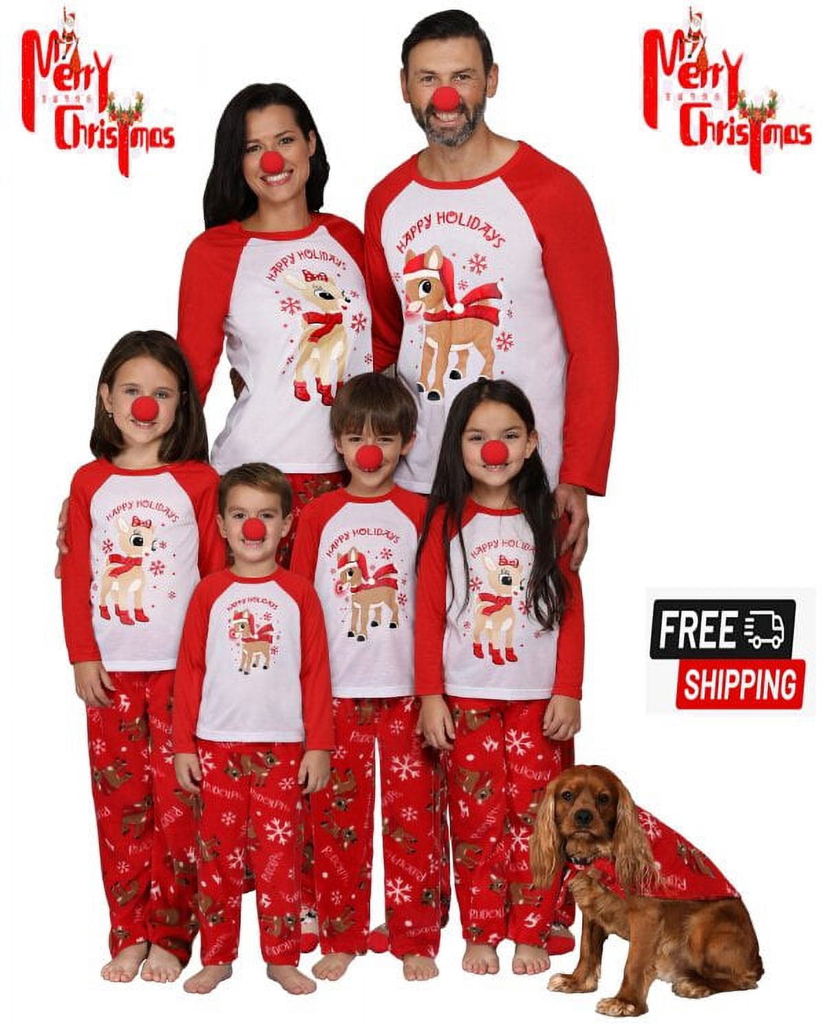 EIMELI Christmas Pajamas for Family Gingerbread Man Print