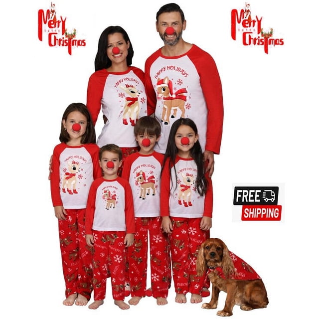 EIMELI Pyjamas de Noël pour la Famille Imprimé Gingerbread Man