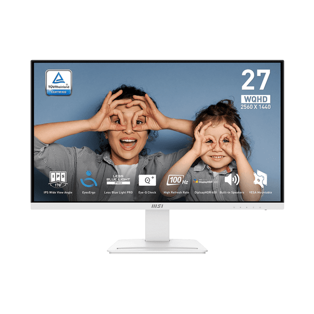 MSI 27 Pouces 2560 x 1440 (QHD) 100 Hz 1 Ms (MPRT) / 4 Ms (GTG) Moniteur IPS Inclinaison Réglable (PRO MP273QW E2)