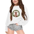 thumbnail image 1 of PMVFHDE Liquidation Chandails en Molleton de Noël Enfants Automne et Hiver Manches Longues Imprimé de Noël Col Rond Chandail à Capuchon pour Garçons et Filles Plus Chaud Chandail à Capuchon Manteau Vêtements Filles, Blanc, 8-9 Ans, 1 of 4