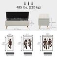 thumbnail image 3 of HOMCOM Banc Ottoman de Rangement avec Pattes en Acier, Grand Coffre de Rangement de 43 Pouces, 3 of 10
