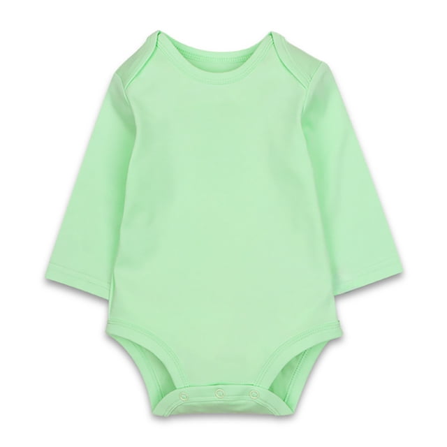 MIASHUI Cache-Couche à Manches Longues pour Bébé en Coton une-Pièce, Vert, 9-12 Mois
