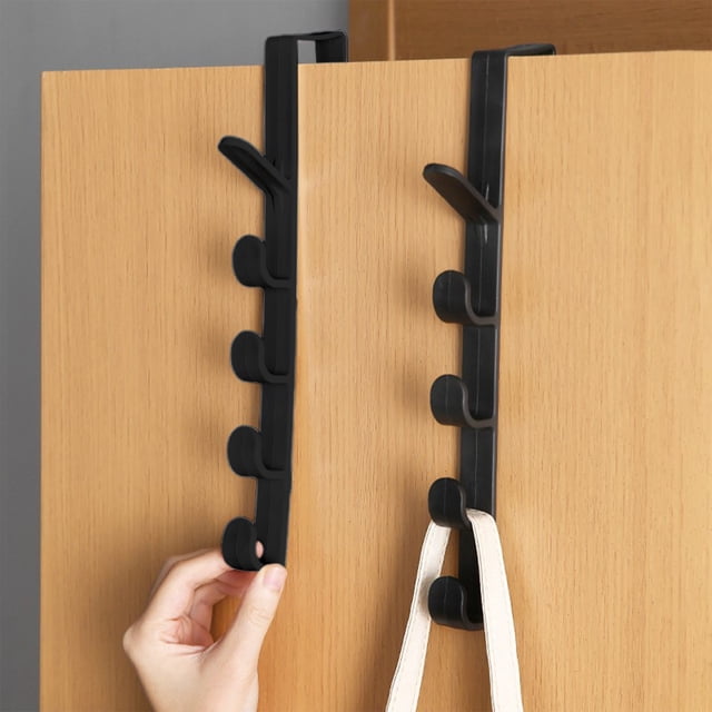 UsRHHA Hanging Clothes Rack Hat Storage, Behind the Door Clothes Hook Organizer, Space Saving Garment Management