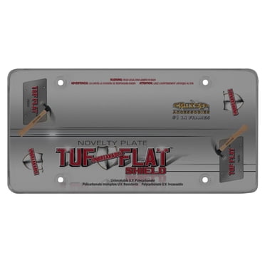 Cruiser License Plate Cover 76200 Tuf Flat Shield; Smoke Flat; Polycarbonate