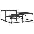 thumbnail image 4 of vidaXL Coffee Table Black 87.5x87.5x40 cm Engineered Wood, 4 of 5
