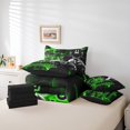 thumbnail image 4 of Erosebridal Gradient Geometry Bed in a Bag Queen size, Rugby Sports Bed Set, Balls Player Decor, Reversible 7pcs, 4 of 5