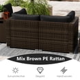 thumbnail image 2 of Gymax Set Of 7 Furniture Set w/32'' Fire Pit Table & Propane Tank Cover Outdoor Black, 2 of 6