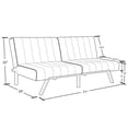 thumbnail image 3 of Hometrends Evie Black Faux-Leather Convertible Futon, 3 of 9