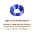 thumbnail image 4 of Unique Bargains Lot de 30 Rondelles à Encastrer M4 en Alliage d'Aluminium Anodisé pour Finition, Bleu, 4 of 4