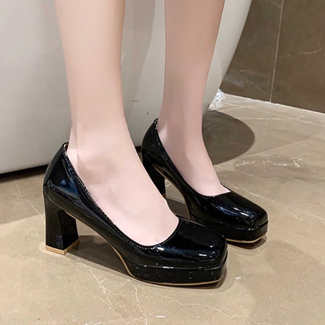 LSLJS Women's Plus-size Fashion Solid Color Waterproof Table Work Shoe Covers High Heel Shoes