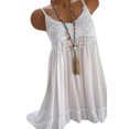 thumbnail image 1 of CAROOTU Robe à Bretelles pour Femmes Mini Débardeur en Dentelle Sans Manches Fête Été Plage Robe Courte Grande Taille, 1 of 7