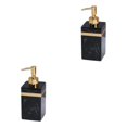 thumbnail image 3 of Ruiboury Resin Soap Dispenser Reusable for Tabletop Kitchen Shower Shampoo Bathroom Black Gold 500ml 2Set, 3 of 6