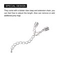 thumbnail image 4 of Unique Bargains 10Sets 5mm Leather Cord End Caps with Lobster Clasps & Extender Chain for DIY, Rhodium Tone, 4 of 7