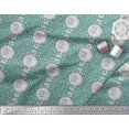thumbnail image 2 of Soimoi Poly Georgette Fabric Leaves & Floral Block Printed Craft Fabric by The Yard 42 Inch Wide, 2 of 3