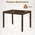 thumbnail image 3 of Gymax Farmhouse Kitchen Table Rectangular Dining Table w/Solid Rubber Wood Frame, 3 of 6