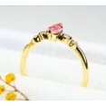 thumbnail image 2 of Yellow Gold Over Natural Pink Sapphire And Moissanite Engagement Gift Ring, 2 of 4