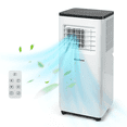 thumbnail image 2 of 10000 BTU Portable Air Conditioner & Dehumidifier, 3-in-1 Air Cooler with Remote, Single Hose AC Unit, 3 Modes, 24H Timer, for 450 Sq ft Room, White, 2 of 12