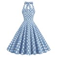 thumbnail image 2 of Costumes d'Halloween Aguichant pour Femmes Mode Col en V Sans Manches Vintage Imprimés Robes de Fête Cocktail Robes Extensibles Robe de Fête pour Femmes 2023 en Liquidation, 2 of 9