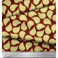 thumbnail image 2 of Soimoi Red Poly Georgette Fabric Artistic Leaves Print Fabric by Yard 52 Inch Wide, 2 of 3