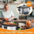 thumbnail image 2 of Doublure en Silicone pour Mijoteuse 2 Pcs pour Casserole 6QT 8QT, Doublure d'Insertion Réutilisable pour Mijoteuse avec Poignée, Insert en Silicone Étanche pour Mijoteuse pour la Cuisson, 2 of 6