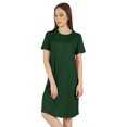 thumbnail image 4 of Inkmeso Robe T-Shirt d'Été Décontractée Unie pour Femmes, Coupe Ample, Tunique à Manches Courtes, Robe de Nuit, 4 of 7