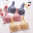 thumbnail image 4 of Women Sexy Lace Back Button Shaping Cup Adjustable Shoulder Strap Large Size Underwire Bra, 4 of 5