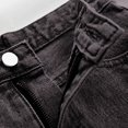 thumbnail image 3 of AherBiu Plus Size Jean Shorts for Women Frayed High Waisted Ripped Jeans Tassels A-Line Denim Shorts, 3 of 5