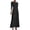 Black, variant on Off the Shoulder Cocktail Dress for Women Elegant 3/4 Sleeve Belted Waist Wedding Guest Formal Business Evening Party Long Dresses White L