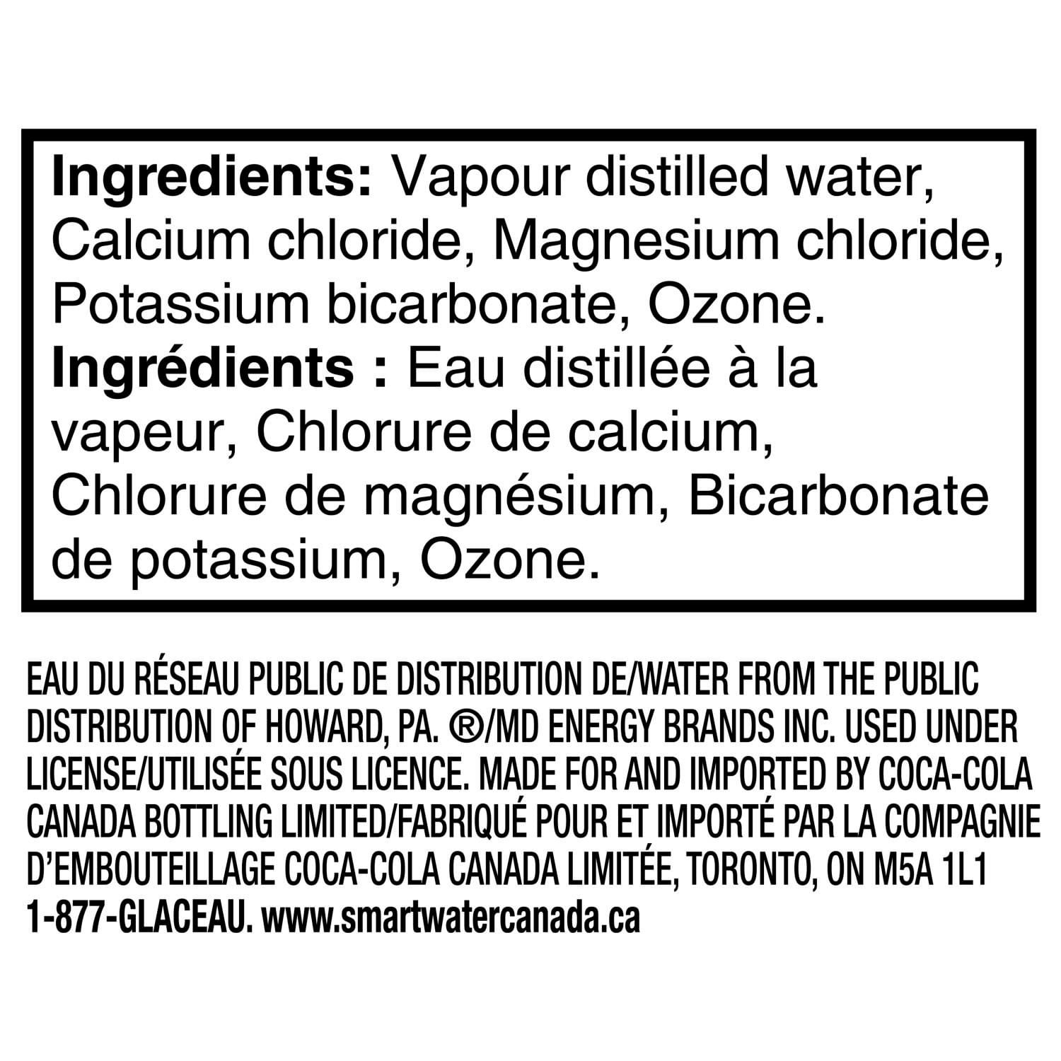 Glaceau Smartwater Alcaline Bouteille, 1 Liter