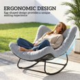 thumbnail image 4 of Outsunny Chaise Berçante d'Extérieur, Grande Chaise Oeuf de Patio, Gris, 4 of 10