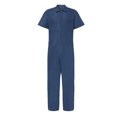 thumbnail image 1 of Mens Zipper Overalls Lapel Solid Color Jumpsuit Suit Thin Breathable Suit, 1 of 9
