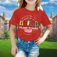 thumbnail image 2 of AWZXDE Hauts pour Filles Enfants Rentrée des Classes T-Shirt Graphique à Manches Courtes Col Rond Lumineux Confortable pour Garçons et Filles, 2 of 4