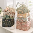 thumbnail image 3 of Home Textile Storage Fabric Organizer for Living Room Bathroom and Bedroom with Floral Print Design for Clothes and Item Storage Durable Polyester Blend Home Organization Solution, 3 of 6