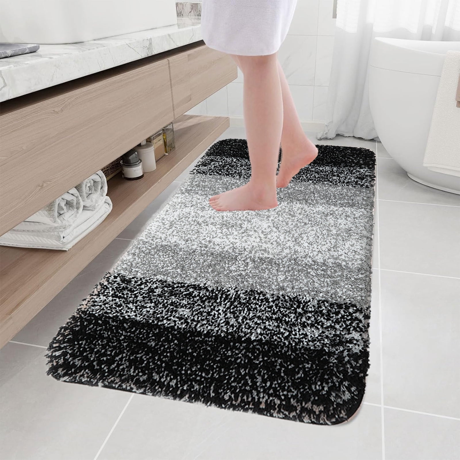 Ihhxbz Big Deals Items Living Room Bedroom Flocking Carpet Plushes Rug Bathroom Absorbent Non Slip Mats Kitchen Foot Mats Machine Wash Bathroom Rugs for Bedroom Bath Tub and Shower