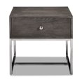 thumbnail image 1 of Topline Home Furnishings Table de bout grise avec tiroir, 1 of 6