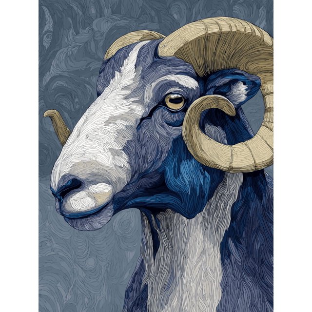 Qisvanset Bighorn Sheep Canvas Print 12x16 Inch Entryway Wall Art