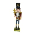 thumbnail image 4 of KLKCMS Christmas Decoration Countertop Party Handmade Wood Nutcracker Figure Red Clothes, 4 of 9