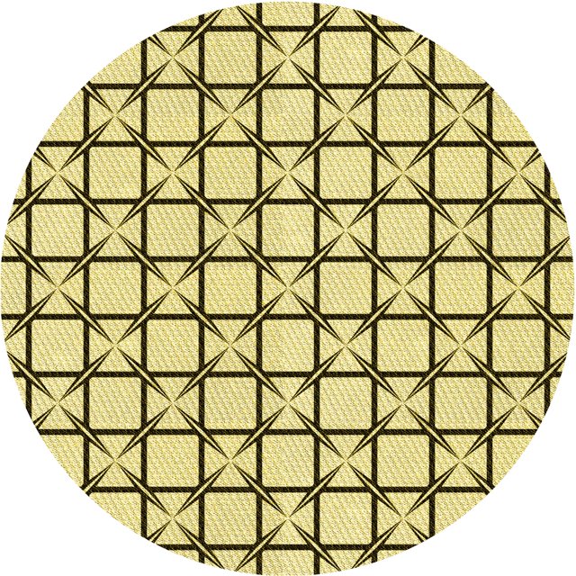 Ahgly Company Tapis d'Intérieur Lavable en Machine Carré Jaune Moutarde, 3 Pieds Carré