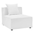 thumbnail image 2 of Modway Saybrook Fabric Upholstered Outdoor Patio Sofa Armless Chair in White, 2 of 7