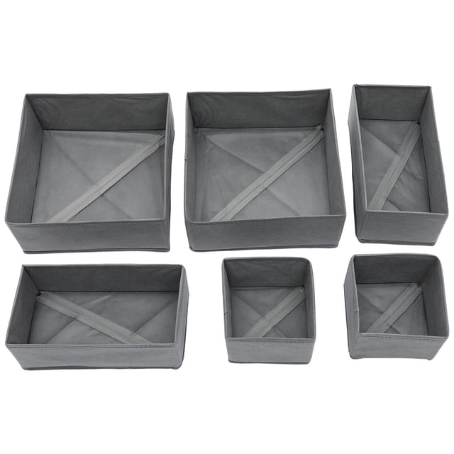 6pcs Sock Underwear Organizers Underwear Storage Boxes Socks Organizer