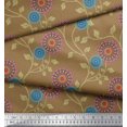 thumbnail image 2 of Soimoi Polyester Crepe Fabric Artistic Floral Decor Fabric Printed Yard 52 Inch Wide, 2 of 3