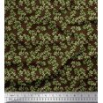thumbnail image 1 of Soimoi Brown Rayon Fabric Leaf Leaves Print Fabric by Yard 58 Inch Wide, 1 of 3