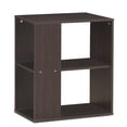 thumbnail image 2 of Gymax 2-Tier Side Sofa End Table Bedside Nightstand Table Brown Home, 2 of 10