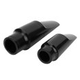 thumbnail image 2 of 2 Pcs Embout de Saxophone AltoSoprano Accessoires d'Instruments en Plastique Industriel Noir (Noir), 2 of 9